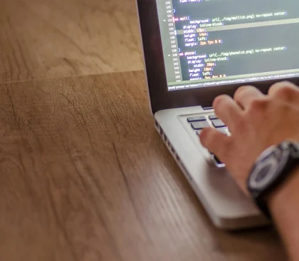 Modern web development workspace showcasing custom website design and digital solutions in Lebanon by Sync