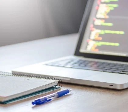 Modern web development workspace showcasing website design, coding, and digital solutions representing Web Development Lebanon by Sync