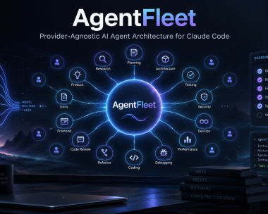 AgentFleet provider-agnostic AI agent architecture for Claude Code with specialized development agents and intelligent model routing